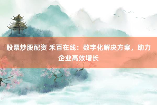 股票炒股配资 禾百在线：数字化解决方案，助力企业高效增长
