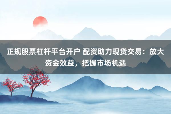正规股票杠杆平台开户 配资助力现货交易：放大资金效益，把握市场机遇