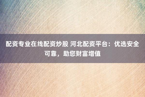 配资专业在线配资炒股 河北配资平台：优选安全可靠，助您财富增值