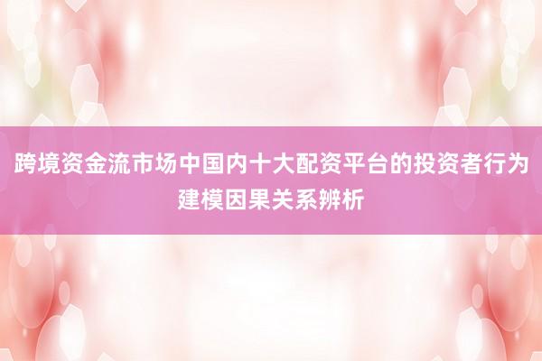 跨境资金流市场中国内十大配资平台的投资者行为建模因果关系辨析
