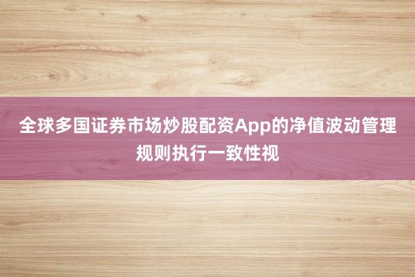 全球多国证券市场炒股配资App的净值波动管理规则执行一致性视